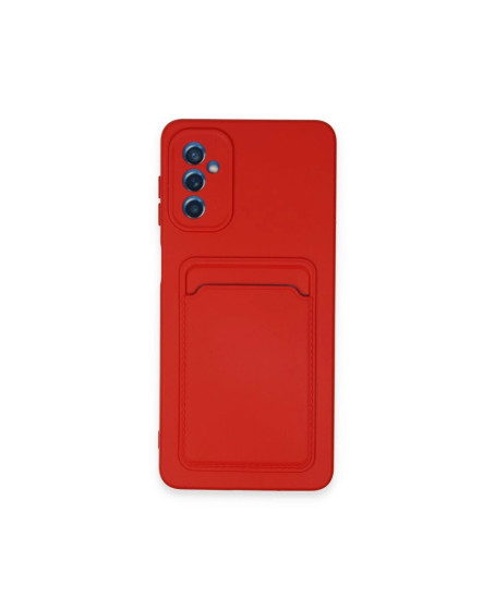 Samsung Galaxy A14 4g Kılıf Kelvin Kartvizitli Silikon - Kırmızı Samsung Galaxy A14 4g Kılıf Kelvin Kartvizitli Silikon - Kırmızı
