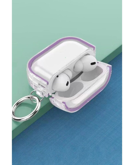 Apple Airpods Pro 2 (2.nesil) Shiny Şeffaf Kılıf - Siyah Apple Airpods Pro 2 (2.nesil) Shiny Şeffaf Kılıf - Siyah