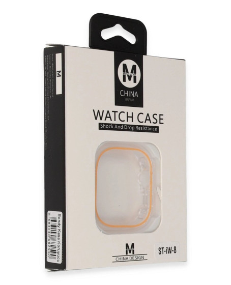 Apple Watch 45mm Bondy Kasa Koruyucu - Turuncu Apple Watch 45mm Bondy Kasa Koruyucu - Turuncu