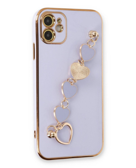 Apple İphone 12 Kılıf Esila Silikon - Lila Apple İphone 12 Kılıf Esila Silikon - Lila
