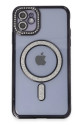 Apple İphone 11 Kılıf Joke Simli Magneticsafe Kılıf - Siyah