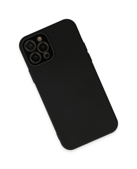 Apple İphone 12 Pro Kılıf Lansman Glass Kapak - Siyah Apple İphone 12 Pro Kılıf Lansman Glass Kapak - Siyah