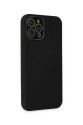 Apple İphone 12 Pro Kılıf Lansman Glass Kapak - Siyah Apple İphone 12 Pro Kılıf Lansman Glass Kapak - Siyah