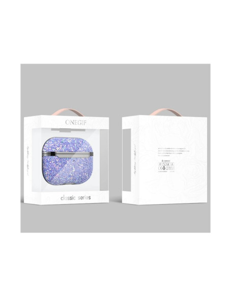 Onegif Apple Airpods 2 (2.nesil) Bright Simli Airpods Kapak - Gümüş Onegif Apple Airpods 2 (2.nesil) Bright Simli Airpods Kapak - Gümüş