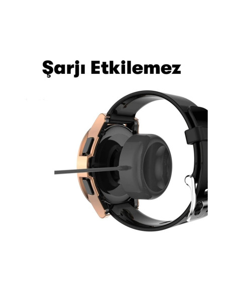 Watch 5 44mm Wall Camlı Kasa Ekran Koruyucu - Uzay Grisi Watch 5 44mm Wall Camlı Kasa Ekran Koruyucu - Uzay Grisi