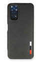 Xiaomi Redmi Note 11 Kılıf Loop Deri Silikon - Siyah