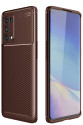 Oppo Reno 5 Pro Kılıf Auto Focus Karbon Kapak - Kahverengi Oppo Reno 5 Pro Kılıf Auto Focus Karbon Kapak - Kahverengi
