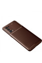 Oppo Reno 5 Pro Kılıf Auto Focus Karbon Kapak - Kahverengi Oppo Reno 5 Pro Kılıf Auto Focus Karbon Kapak - Kahverengi