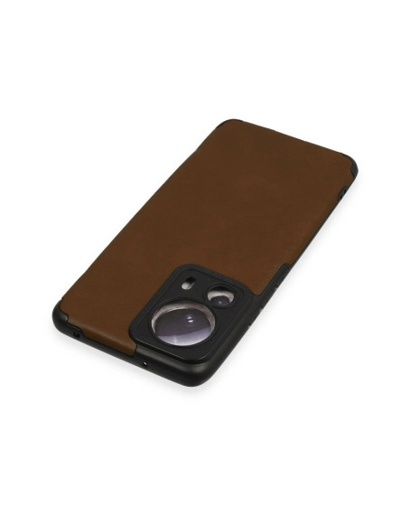 Xiaomi Mi 13 Lite Kılıf Loop Deri Silikon - Kahverengi Xiaomi Mi 13 Lite Kılıf Loop Deri Silikon - Kahverengi