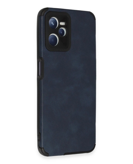 Realme C35 Kılıf Loop Deri Silikon - Lacivert Realme C35 Kılıf Loop Deri Silikon - Lacivert