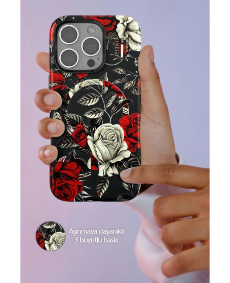 Onegif Apple İphone 15 Plus Flower Series Magsafe Kapak - Beyaz Onegif Apple İphone 15 Plus Flower Series Magsafe Kapak - Beyaz