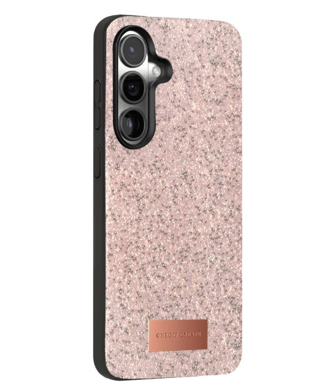 Onegif Samsung Galaxy S24 Fe Bright Simli Kapak - Pembe Onegif Samsung Galaxy S24 Fe Bright Simli Kapak - Pembe