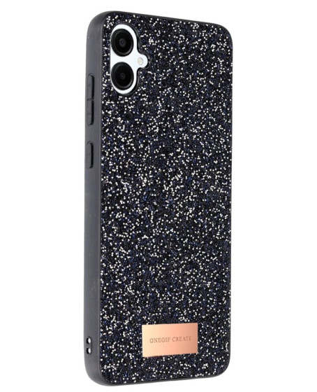 Onegif Samsung Galaxy A06 Bright Simli Kapak - Siyah