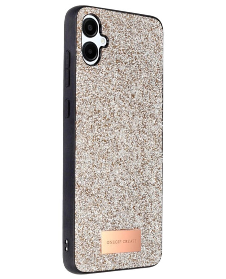 Onegif Samsung Galaxy A06 Bright Simli Kapak - Gold Onegif Samsung Galaxy A06 Bright Simli Kapak - Gold