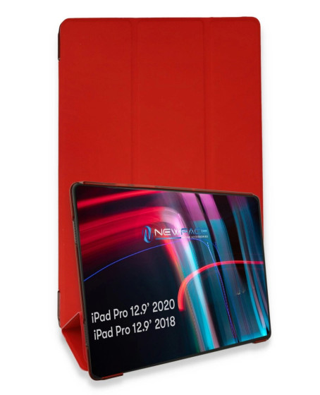 Apple İpad Pro 12.9 (2021) Kılıf Tablet Smart Kılıf - Kırmızı