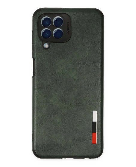 Samsung Galaxy M33 Kılıf Loop Deri Silikon - Yeşil