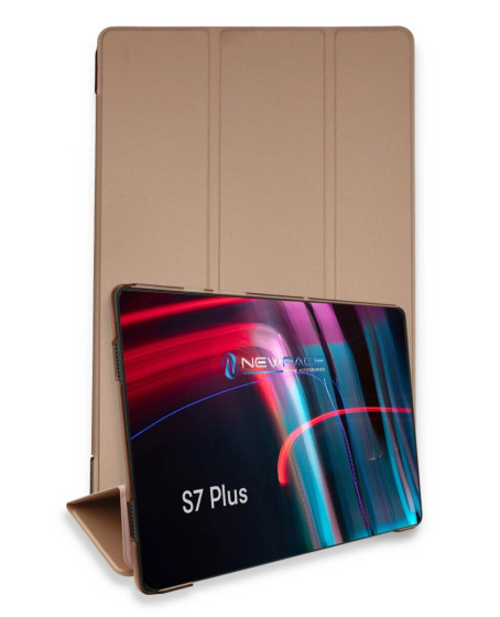 Samsung Galaxy T970 Tab S7 Plus 12.4 Kılıf Tablet Smart Kılıf - Rose Gold