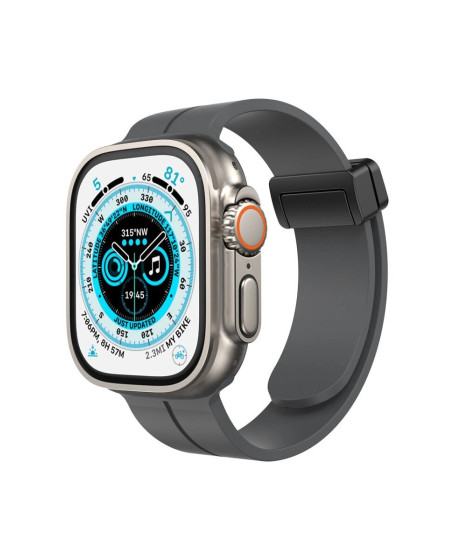 Apple Watch 38mm Kr412 Elegance Stylısh Kordon (saat Değildir) - Füme