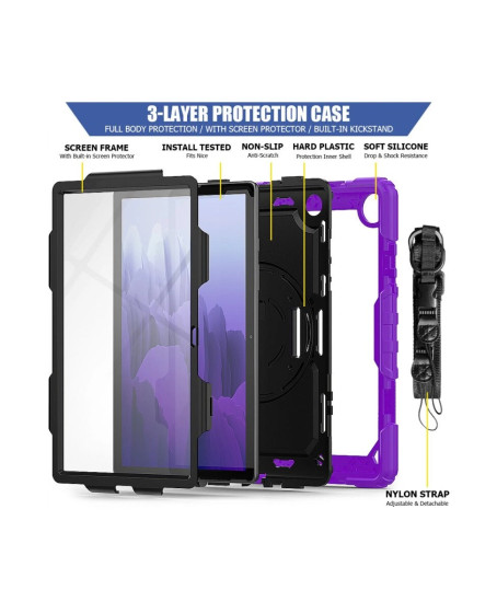 Samsung Galaxy T500 Tab A7 10.4 Kılıf Pars Tablet Kapak - Mor Samsung Galaxy T500 Tab A7 10.4 Kılıf Pars Tablet Kapak - Mor