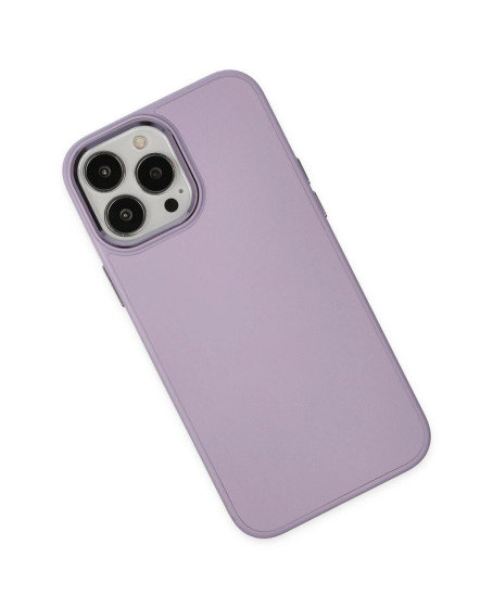 Apple İphone 13 Pro Kılıf Asya Deri Silikon - Lila