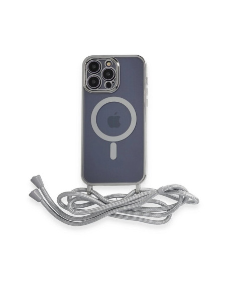 Apple İphone 14 Pro Kılıf Divo Lazer Askılı Magsafe Kapak - Gümüş Apple İphone 14 Pro Kılıf Divo Lazer Askılı Magsafe Kapak - Gümüş