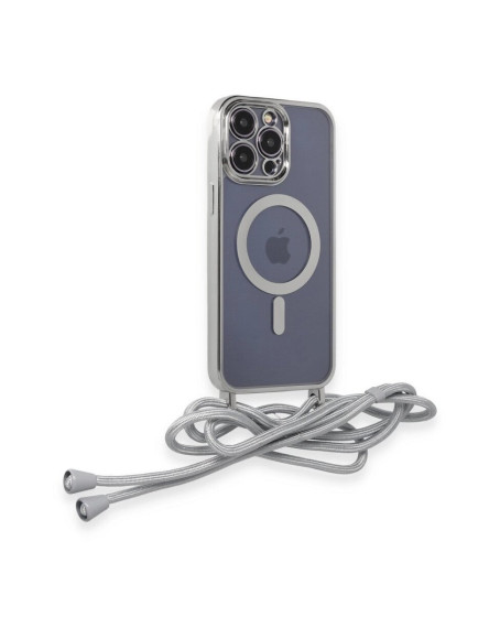 Apple İphone 14 Pro Kılıf Divo Lazer Askılı Magsafe Kapak - Gümüş Apple İphone 14 Pro Kılıf Divo Lazer Askılı Magsafe Kapak - Gümüş