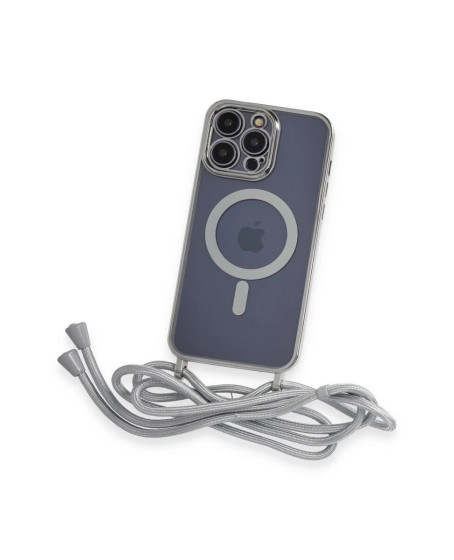 Apple İphone 14 Pro Kılıf Divo Lazer Askılı Magsafe Kapak - Gümüş Apple İphone 14 Pro Kılıf Divo Lazer Askılı Magsafe Kapak - Gümüş