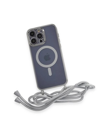 Apple İphone 14 Pro Kılıf Divo Lazer Askılı Magsafe Kapak - Gümüş Apple İphone 14 Pro Kılıf Divo Lazer Askılı Magsafe Kapak - Gümüş