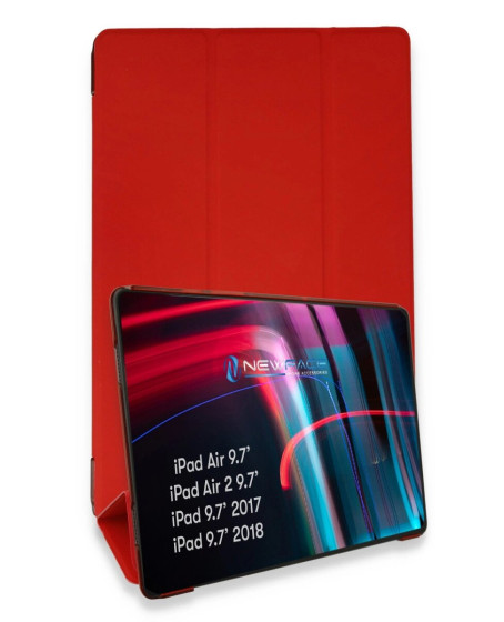 Apple İpad 5 Air 9.7 Kılıf Tablet Smart Kılıf - Kırmızı
