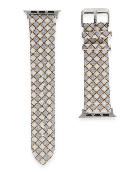 Apple Watch 38mm Karo Motif Kordon (saat Değildir) - Lila