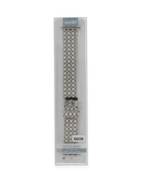 Apple Watch 38mm Karo Motif Kordon (saat Değildir) - Lila