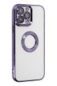 Apple İphone 14 Pro Max Kılıf Slot Silikon - Mor Apple İphone 14 Pro Max Kılıf Slot Silikon - Mor