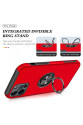 Apple İphone 12 Pro Kılıf Elit Yüzüklü Kapak - Kırmızı