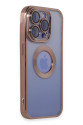 Apple İphone 15 Pro Max Kılıf Slot Silikon - Rose Gold Apple İphone 15 Pro Max Kılıf Slot Silikon - Rose Gold