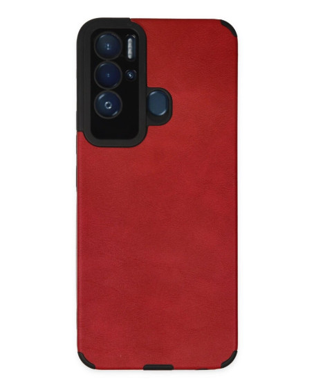 Tecno Pova Neo Kılıf Loop Deri Silikon - Kırmızı