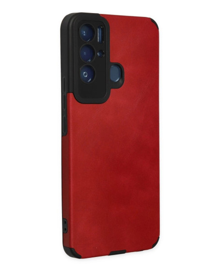 Tecno Pova Neo Kılıf Loop Deri Silikon - Kırmızı
