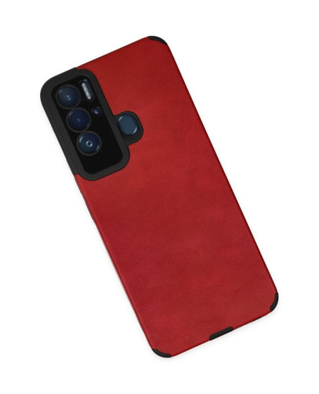 Tecno Pova Neo Kılıf Loop Deri Silikon - Kırmızı