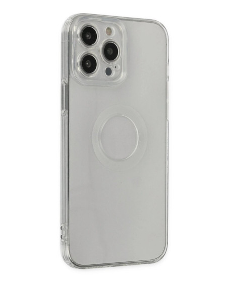 Apple İphone 14 Pro Max Kılıf Santa Lens Silikon - Şeffaf
