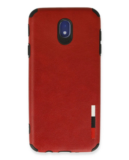 Samsung Galaxy J7 Pro / J730 Kılıf Loop Deri Silikon - Kırmızı Samsung Galaxy J7 Pro / J730 Kılıf Loop Deri Silikon - Kırmızı