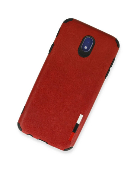 Samsung Galaxy J7 Pro / J730 Kılıf Loop Deri Silikon - Kırmızı Samsung Galaxy J7 Pro / J730 Kılıf Loop Deri Silikon - Kırmızı