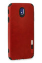 Samsung Galaxy J7 Pro / J730 Kılıf Loop Deri Silikon - Kırmızı Samsung Galaxy J7 Pro / J730 Kılıf Loop Deri Silikon - Kırmızı