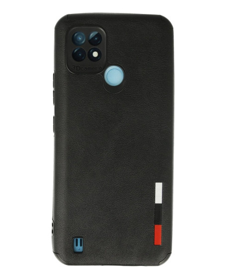 Realme C21 Kılıf Loop Deri Silikon - Siyah