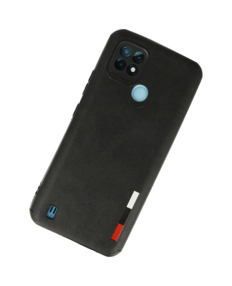 Realme C21 Kılıf Loop Deri Silikon - Siyah