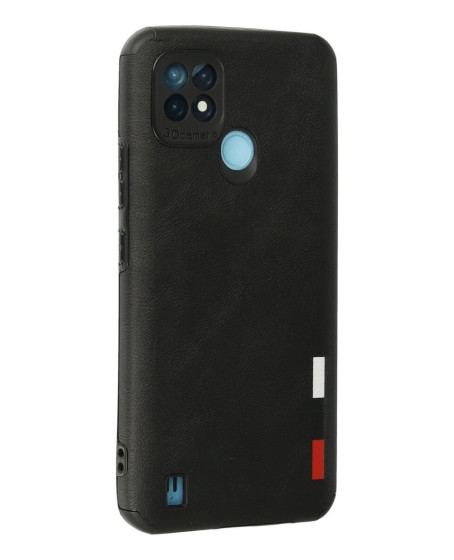 Realme C21 Kılıf Loop Deri Silikon - Siyah
