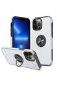 Apple İphone 13 Pro Kılıf Elit Yüzüklü Kapak - Gümüş Apple İphone 13 Pro Kılıf Elit Yüzüklü Kapak - Gümüş