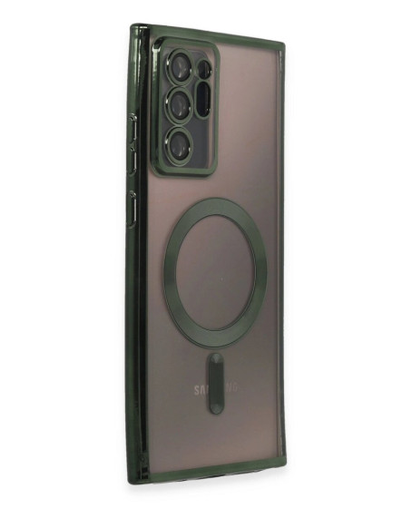 Samsung Galaxy Note 20 Ultra Kılıf Kross Magneticsafe Kapak - Koyu Yeşil Samsung Galaxy Note 20 Ultra Kılıf Kross Magneticsafe Kapak - Koyu Yeşil