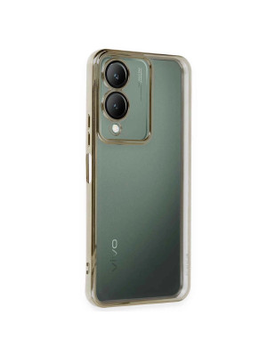 Vivo Y17s Kılıf Razer Lensli Silikon - Gold