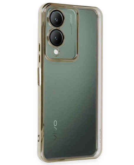 Vivo Y17s Kılıf Razer Lensli Silikon - Gold