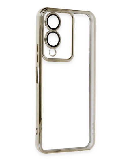Vivo Y17s Kılıf Razer Lensli Silikon - Gold
