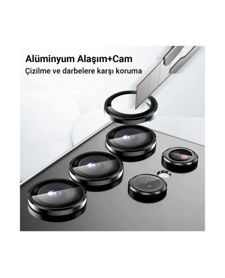 Samsung Galaxy Z Flip 5 Valdez Metal Kamera Lens - Derin Mor